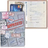 kwmobile Paspoorthouder - Hoesje voor paspoort en reisdocumenten - Flip cover - Met elastische band - Approved design