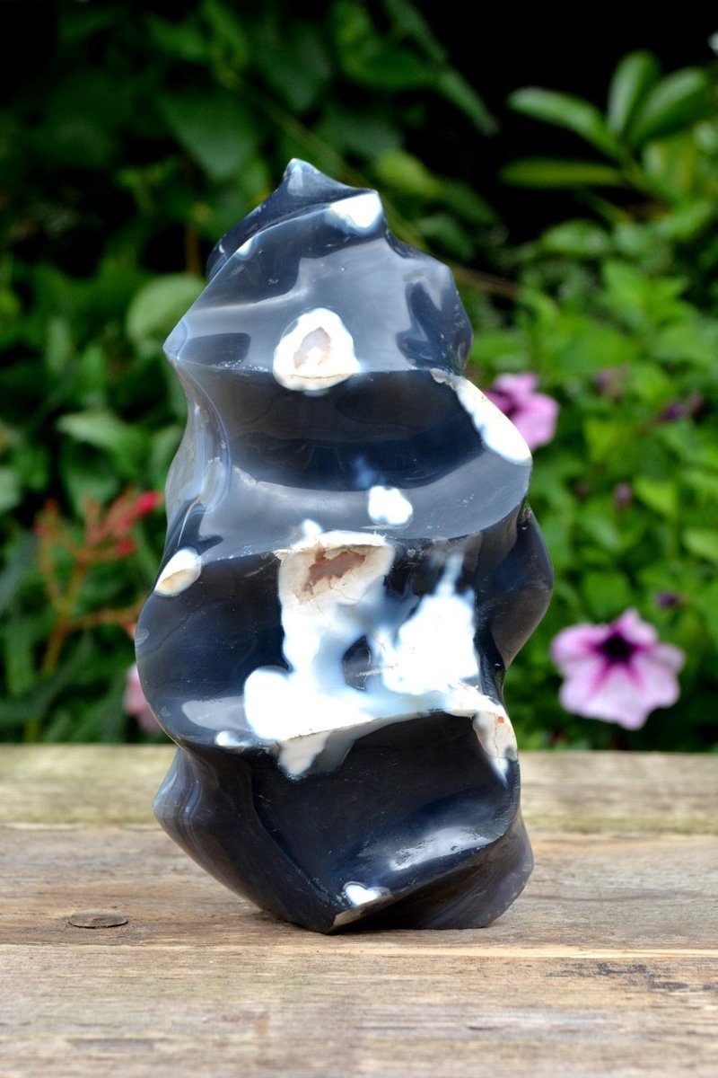 Orka vlam Agaat sculptuur - 1461 gram