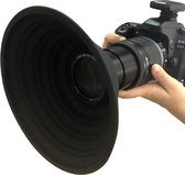 WiseGoods Premium Universele Camera Zonnekap / Lenshood - Verstelbaar - Canon, Nikon & Pentax - 2 Stuks - 50mm & 30mm - Zwart
