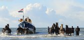 Foto Ameland op aluminium 120 x 60 cm de wadden op zijn mooist