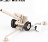 K05 - Russische D-30 Towed 122mm Howitzer inclusief minifiguur - WW2 Bouwstenen - Lego fit - WW2 - Soldaten - Militair - Tank - Army - Bouwstenen - Wapens - Geweren - Brick - Tweed