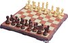 Afbeelding van het spelletje Magnetisch Schaakspel - Kunststof met houtlook -  Opklapbaar met sluiting - 45mm Koning Top Kwaliteit Klasse en Geweldig