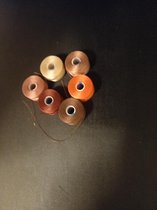 c-lon draad AA, 0,12mm dik 1x beige, oud rose, oranje, licht koper, bordeaux rood, bruin