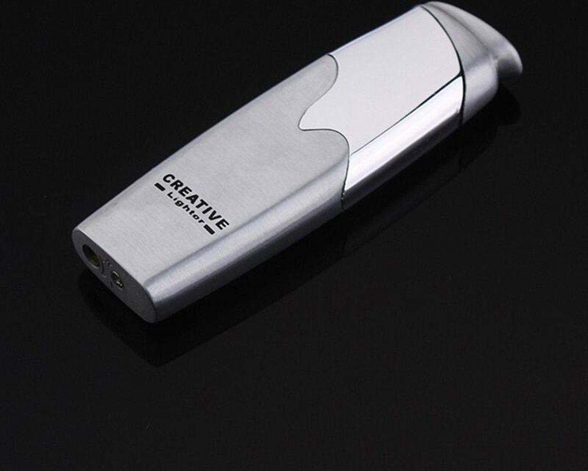 Goedkoopste TECQX Single jet - Aansteker - Gasbrander - Stormaansteker - Windproof - Stormvlam - Vuurwerk - Kaarsen - Kampvuur - Sigaretten Aansteker - Zilver