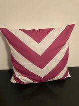 Kussenhoes Purple-White - Paars-Wit - Sierkussen - 45x45 cm