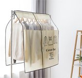 TDR - Kledinghoes - Ademend & Stofdicht -  Transparant Venster - Stofbescherming voor Jurk Mantels Shirts Pakken Jas - 90 x 100 cm - Beige