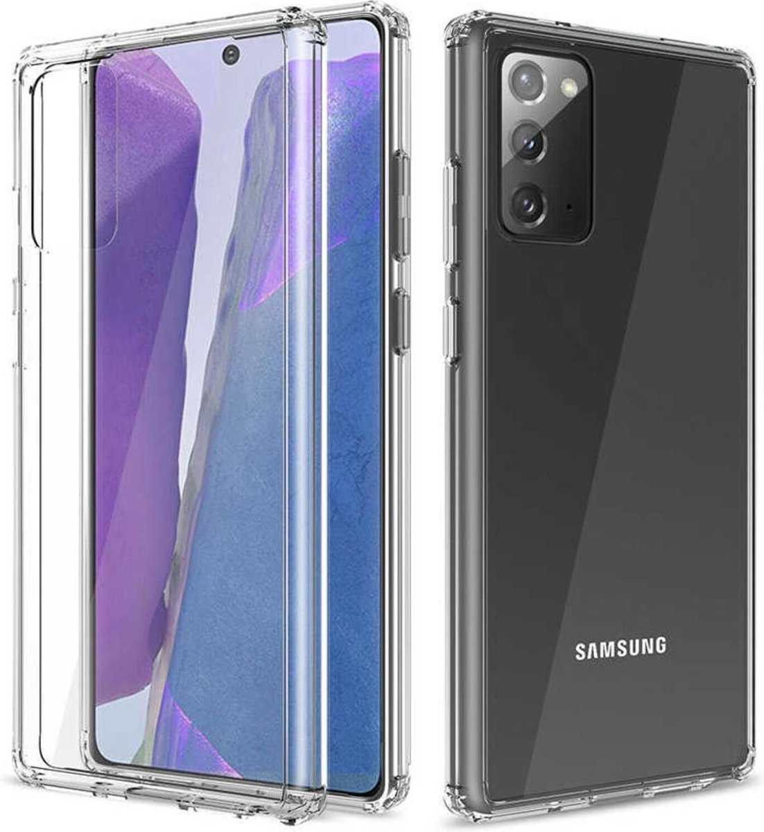 Anti-shock Siliconen Hoesje Geschikt voor Samsung Galaxy Note20 - Transparante Back Cover met Extra Sterke Hoeken