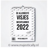Weekplanner 2022 - Weekplanner - Rechthoek  - Zwart wit - Visje - A4  - Christelijk - Bijbel - Geloof - Majestically