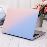 Macbook Hoes Case - Hard Cover voor Macbook Air 13 inch (modellen t/m 2017) A1369/A1466 - Laptop Cover - Regenboog Creme-Rose Blauw