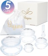 Buyuno Cellulite Cups – Cupping Set voor Gezicht & Lichaam – Anti Cellulitis Massage Apparaat – Cupping Cups –Transparant