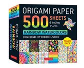 Origami Paper 500 sheets Rainbow Watercolors 6  (15 cm): Tuttle Origami Paper