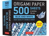 Origami Paper 500 Sheets Blue & White