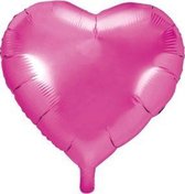 Folie ballon hart Fuchia roze, 40cm Kindercrea