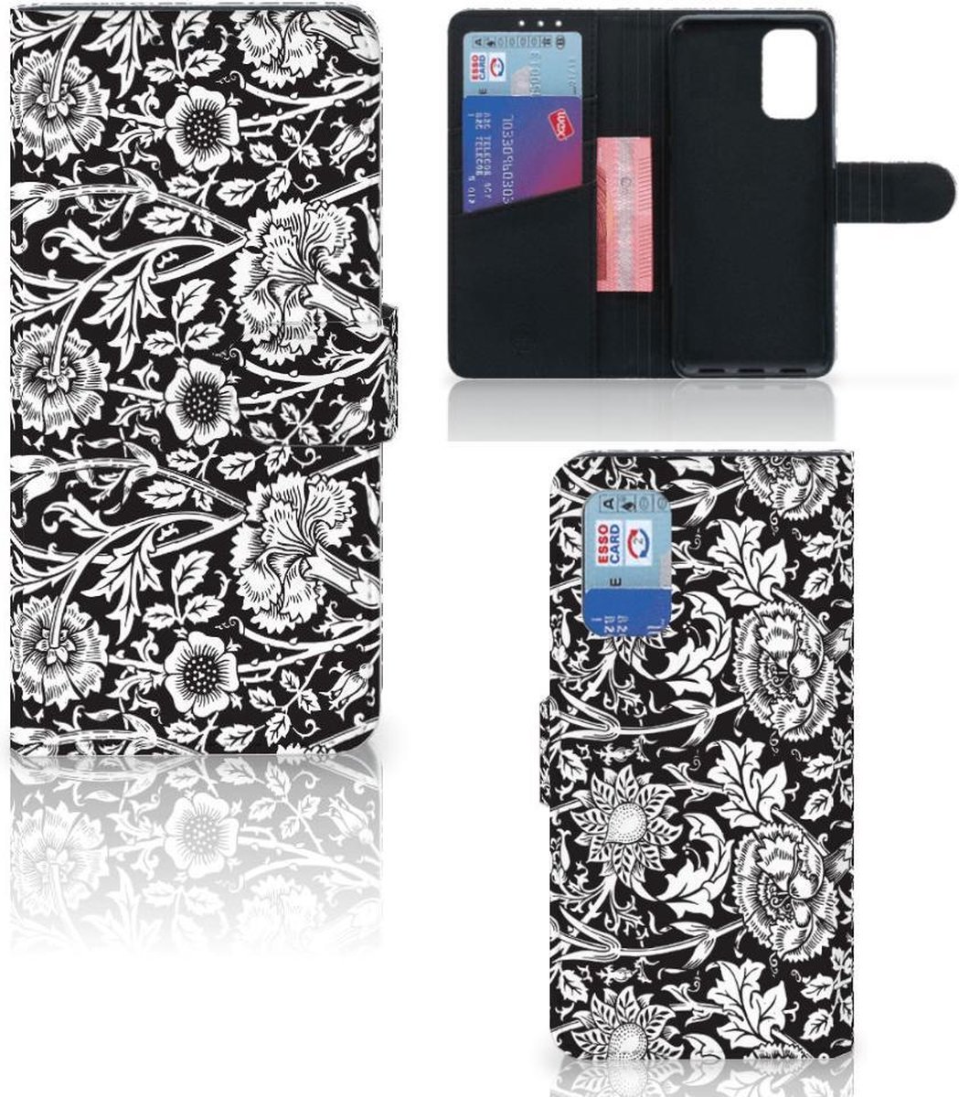 Samsung Galaxy A32 4G Hoesje Black Flowers