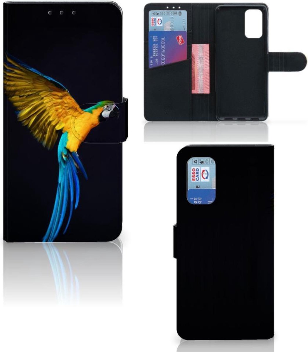 Samsung Galaxy A32 4G Telefoonhoesje met Pasjes Papegaai