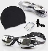 Garpex® Zwembril met Accessoires - Duikbril - Zwem Oordopjes - Neusklem Zwemmen - Neusknijper Zwemmen - Badmuts