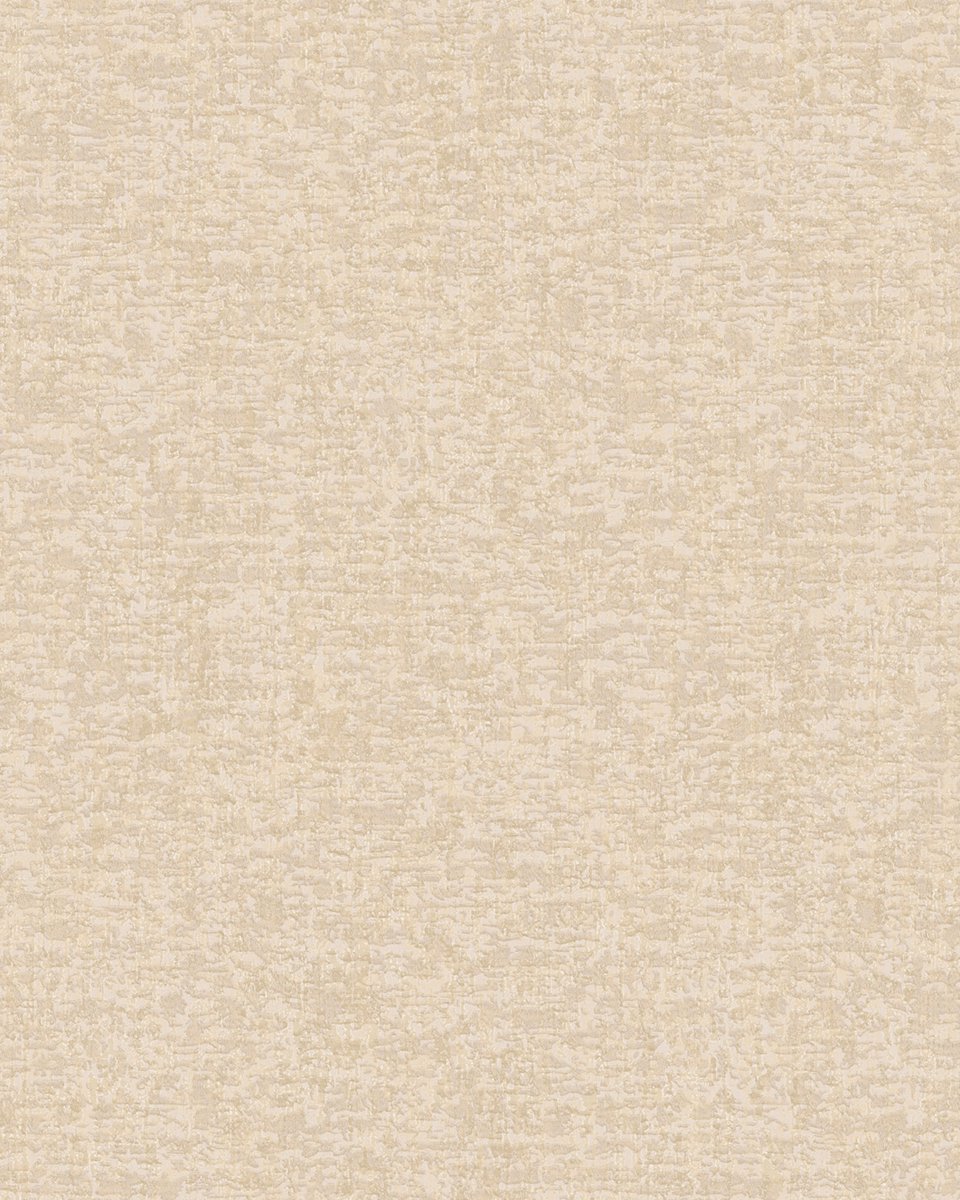 Textiel look behang Profhome DE120052-DI vliesbehang hardvinyl warmdruk in reliëf gestempeld in textiel look mat crème ivoorkleurig 5,33 m2
