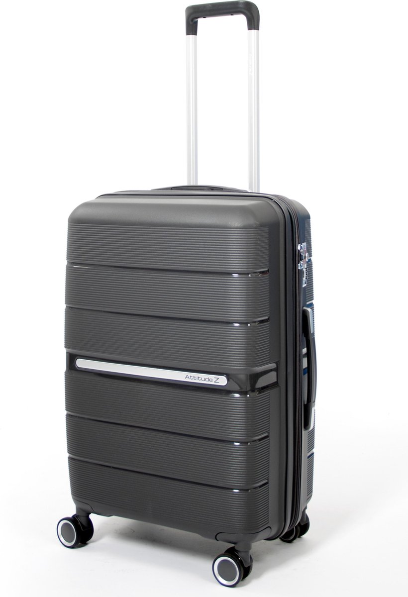 Attitudez EliteZ Reiskoffer Medium Grijs 67cm - TSA-slot - Uitbreidbaar