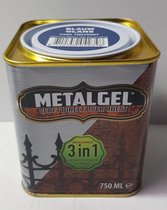METALGEL, Metaalgel, blauw glans, 750 ml, verft direct over roest
