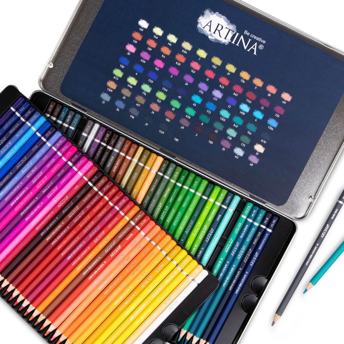 Artina Artilo Lot de 72 crayons couleur enfant - Coffret crayon