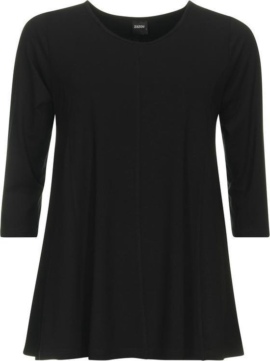 Zazou-A-lijn-shirt-driekwart-mouw-zwart | bol.com