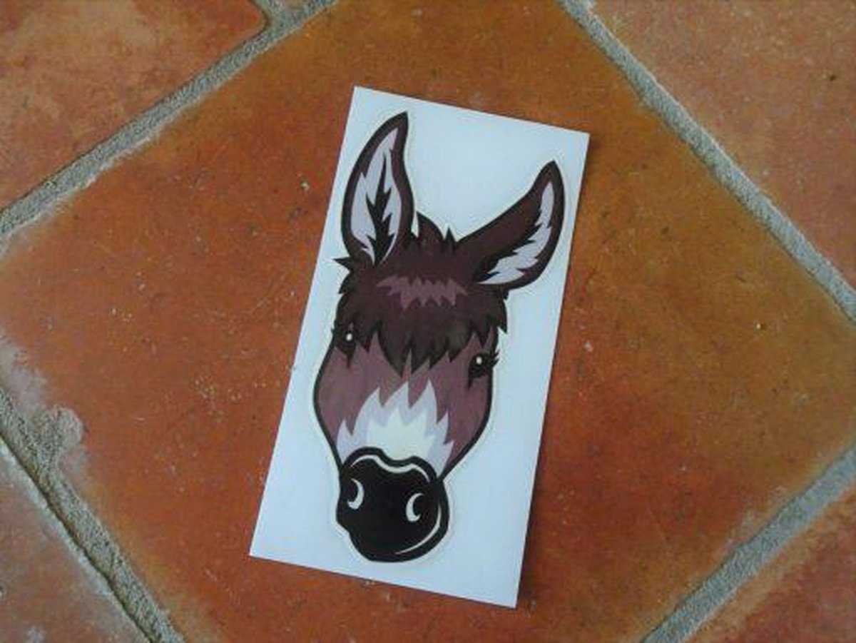 Afbeelding van product GoedeDoelen.Shop | Autosticker Trijntje | Sticker voor Auto, Laptop , Muur, Koelkast | Ezel | Ezel Liefde | Ezel Sticker I Love Donkeys | Donkey