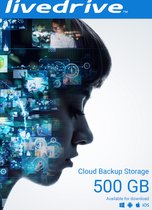 Stockage de sauvegarde Livedrive Cloud 500 Go - 1 PC/ Mac + 3 appareils mobiles - Windows / Mac / iOS / Android - Abonnement d'un an
