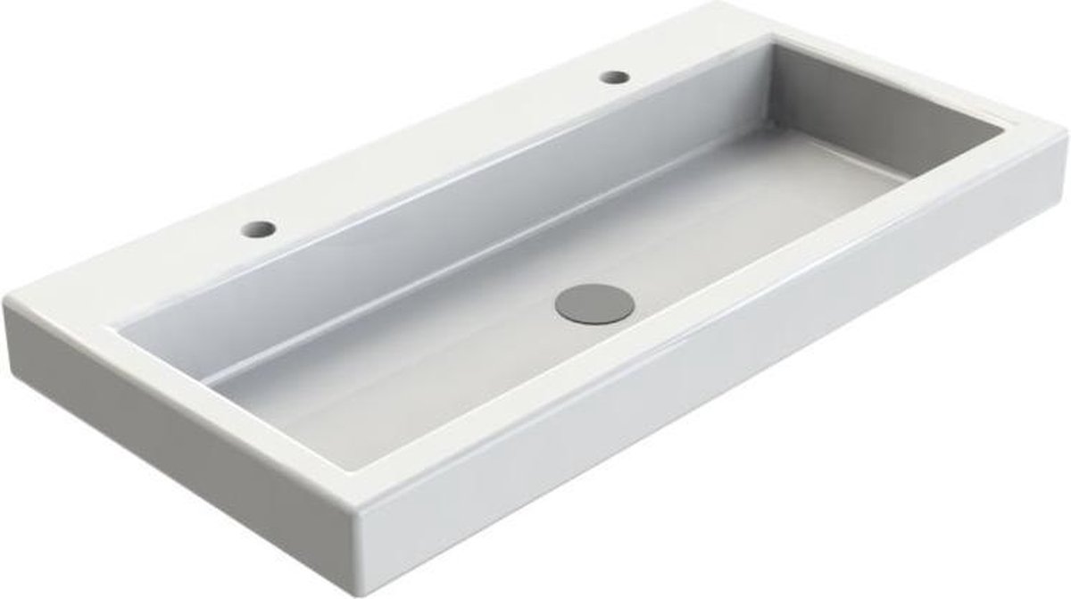 Sub 123 IA1565621 - Wastafel - 100x45cm - 2 kraangaten