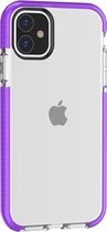 Apple iPhone 11 Hoesje - Mobigear - Full Bumper Serie - Hard Kunststof Backcover - Transparant / Paars - Hoesje Geschikt Voor Apple iPhone 11