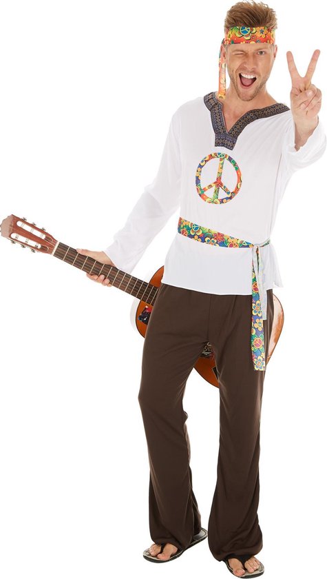 dressforfun - herenkostuum hippie Jimmy S - verkleedkleding kostuum halloween verkleden feestkleding carnavalskleding carnaval feestkledij partykleding - 300952