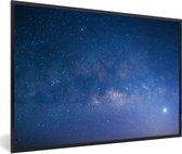 Photo en cadre - La galaxie nocturne de la Voie lactée avec des étoiles et de la poussière de l'espace dans l'univers cadre photo noir 90x60 cm - Affiche sous cadre (Décoration murale salon / chambre)