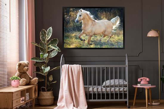 Fotolijst incl. Poster - Paard - Natuur - Bruin - 120x80 cm - Posterlijst