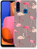 Cover Case Geschikt voor Samsung Galaxy A20s Smartphone hoesje Flamingo