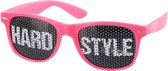 Lunettes HARDSTYLE - Lunettes de soleil HARDSTYLE - Lunettes avec texte - Lunettes de soleil à trou d'épingle - Lunettes autocollantes - Rose