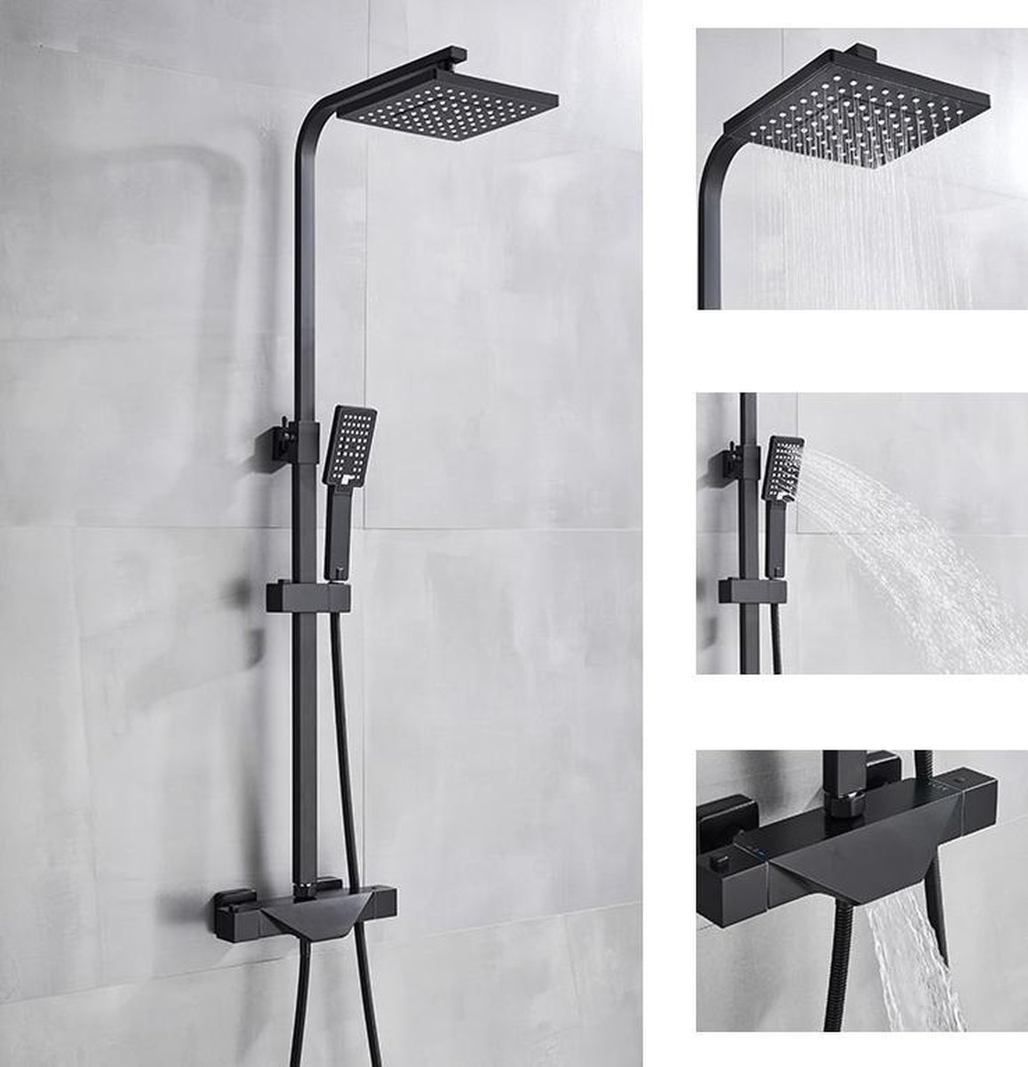 Productgigant Doucheset met thermostaatkraan Watervalkraan