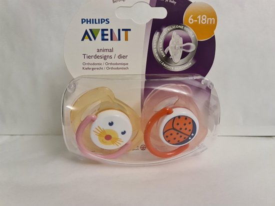 Philips Avent - Tétines - Oranje / Rose - 6-18 mois - 2 pièces