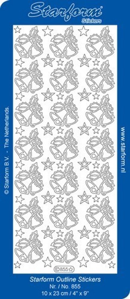 Stickers - Kleine kerstbellen- Goud