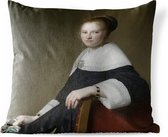 Buitenkussens - Tuin - Portret van Maria van Strijp - Johannes Cornelisz Verspronck - 60x60 cm
