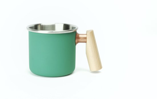 Camping mok - beker van roestvrĳ staal - kalas serie - 400ml - kleur groen van Camping — afbeelding 4