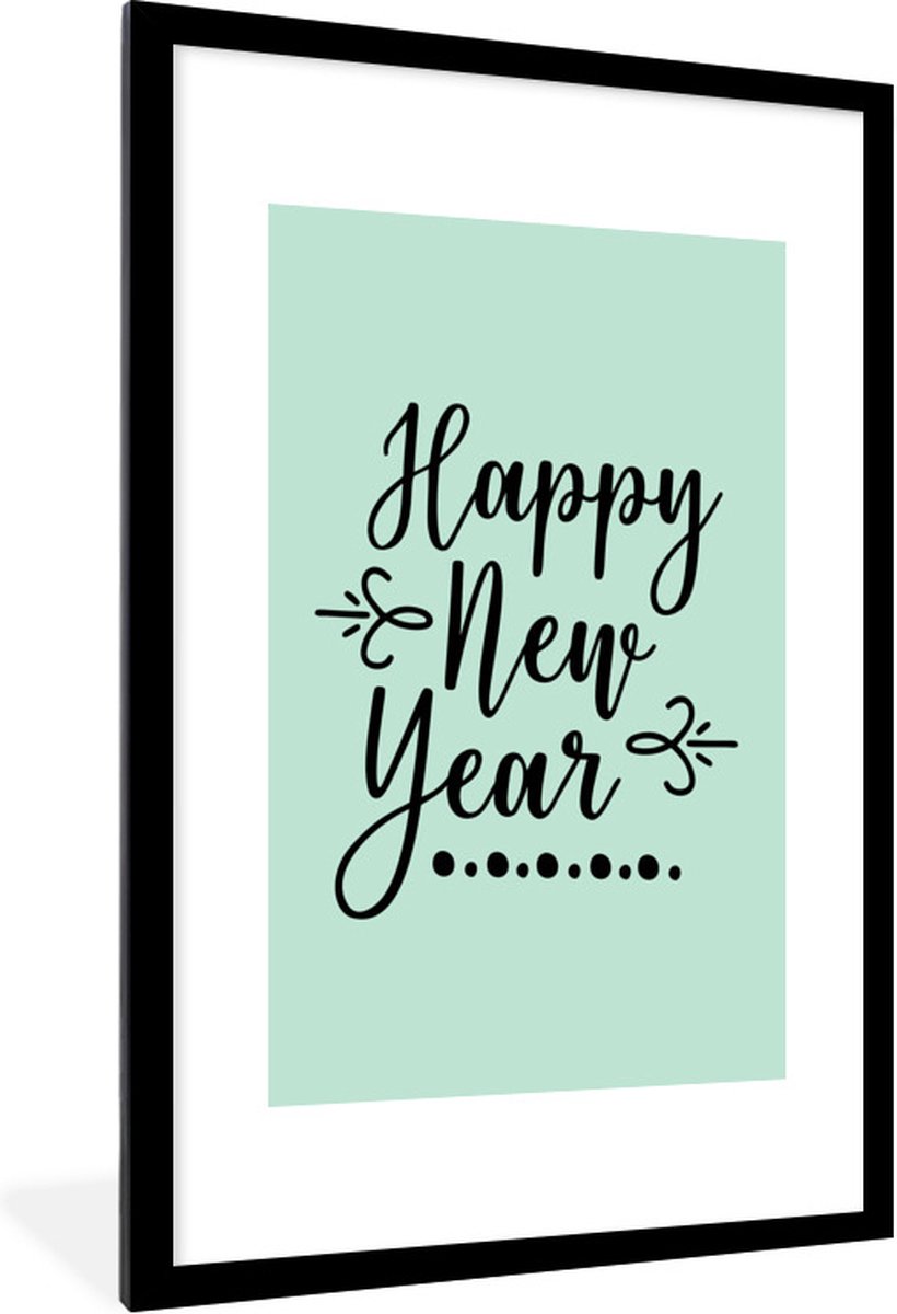 Fotolijst incl. Poster Happy New Year Oud en Nieuw Quotes