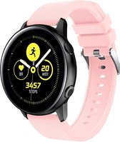 Siliconen Smartwatch bandje - Geschikt voor  Samsung Galaxy Watch Active silicone band - roze - Horlogeband / Polsband / Armband