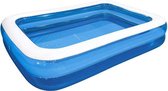 OpblaasbaarDirect | Opblaasbaar Zwembad Rechthoekig Blauw - 250x165x42cm - Kinderbad - Familie bad - Zwemparadijs - Afkoeling tijdens de warmte met je vrienden