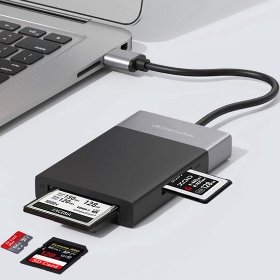 Sounix All In One USB 3.0 Geheugenkaartlezer CF/XQD/TF/SD Kaartlezer - Memory Card Kaart Reader - PC & Mac - Sounix