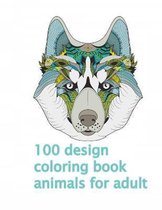 100 design coloring book animals for adult