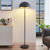 Lindby - vloerlamp - 2 lichts - metaal - H: 155 cm - E27 - zwart, goud