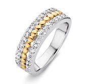 Ring zilver/goud zirkonia RF625215-56