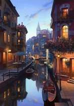 Schilderen Op Nummer Volwassenen - Do It Yourself Paintings - Venetië – Italië – Gondel - Water - Gebouwen - 40x50 cm - Canvas
