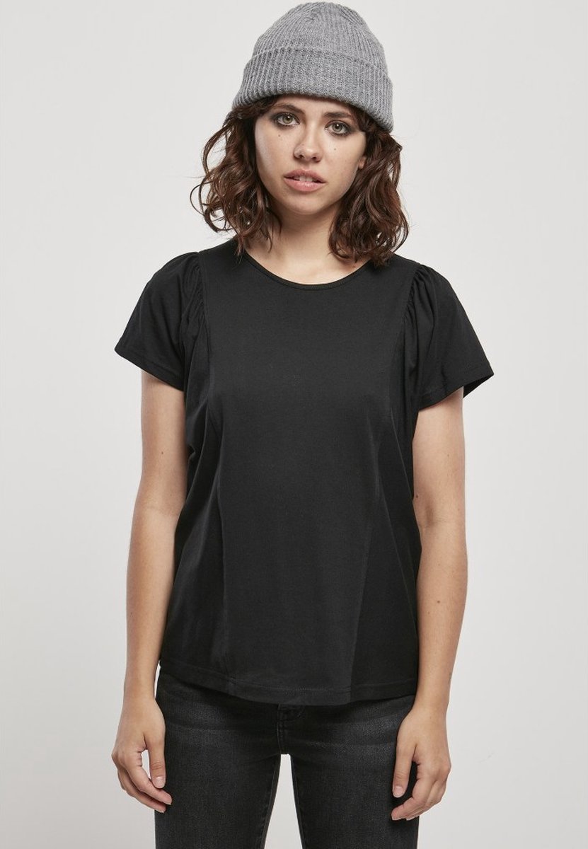 Urban Classics Dames Tshirt -S- Organic Gathering Zwart