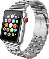 Case2go - Bandje geschikt voor Apple Watch 42 / 44 mm - Classic Smartwatchbandje - Horlogeband - RVS - Zilver
