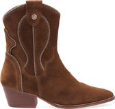 Haboob Dames Enkellaarsjes P6361hab - Cognac - Maat 38